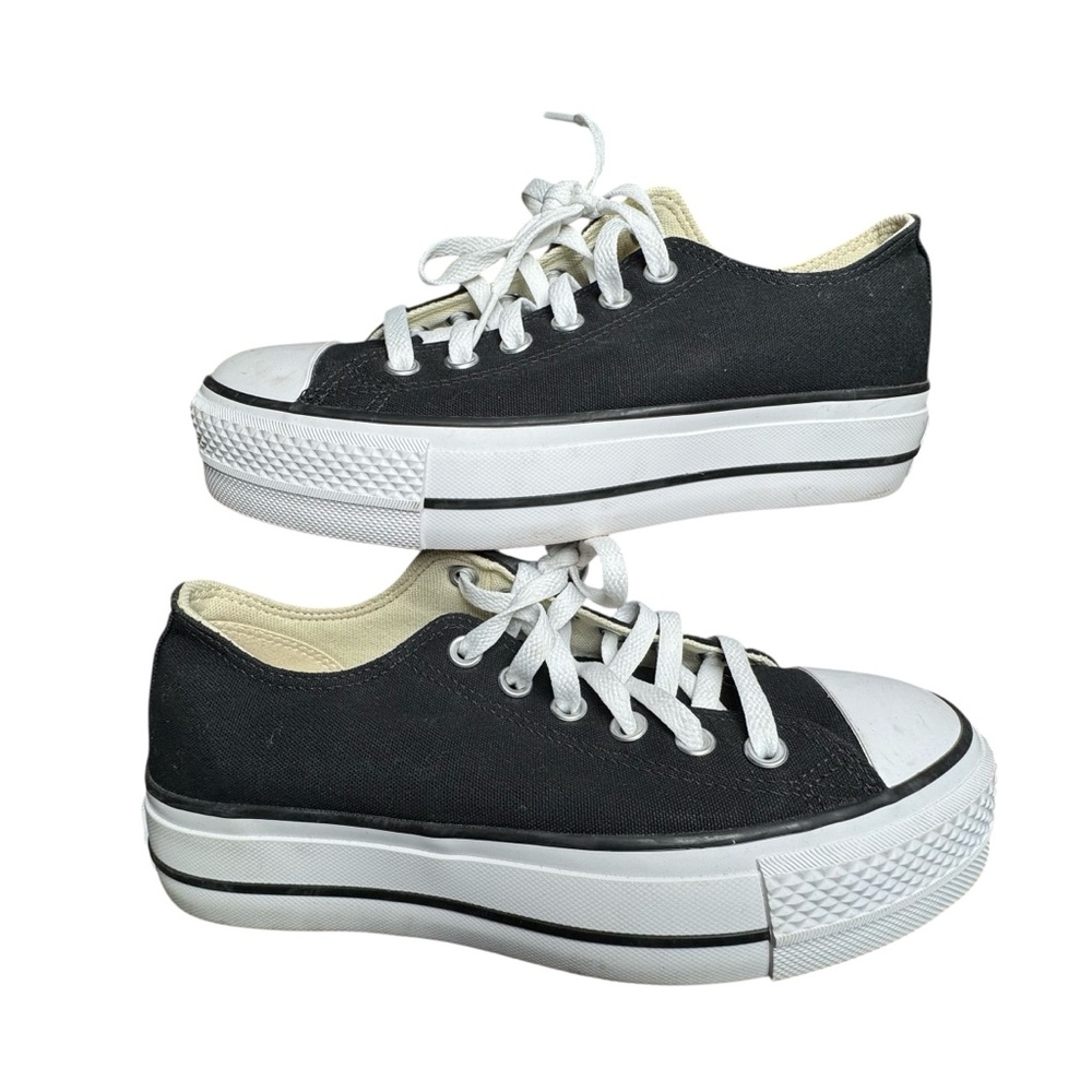 Black Converse Chuck Taylor Classic Low Top Platforms